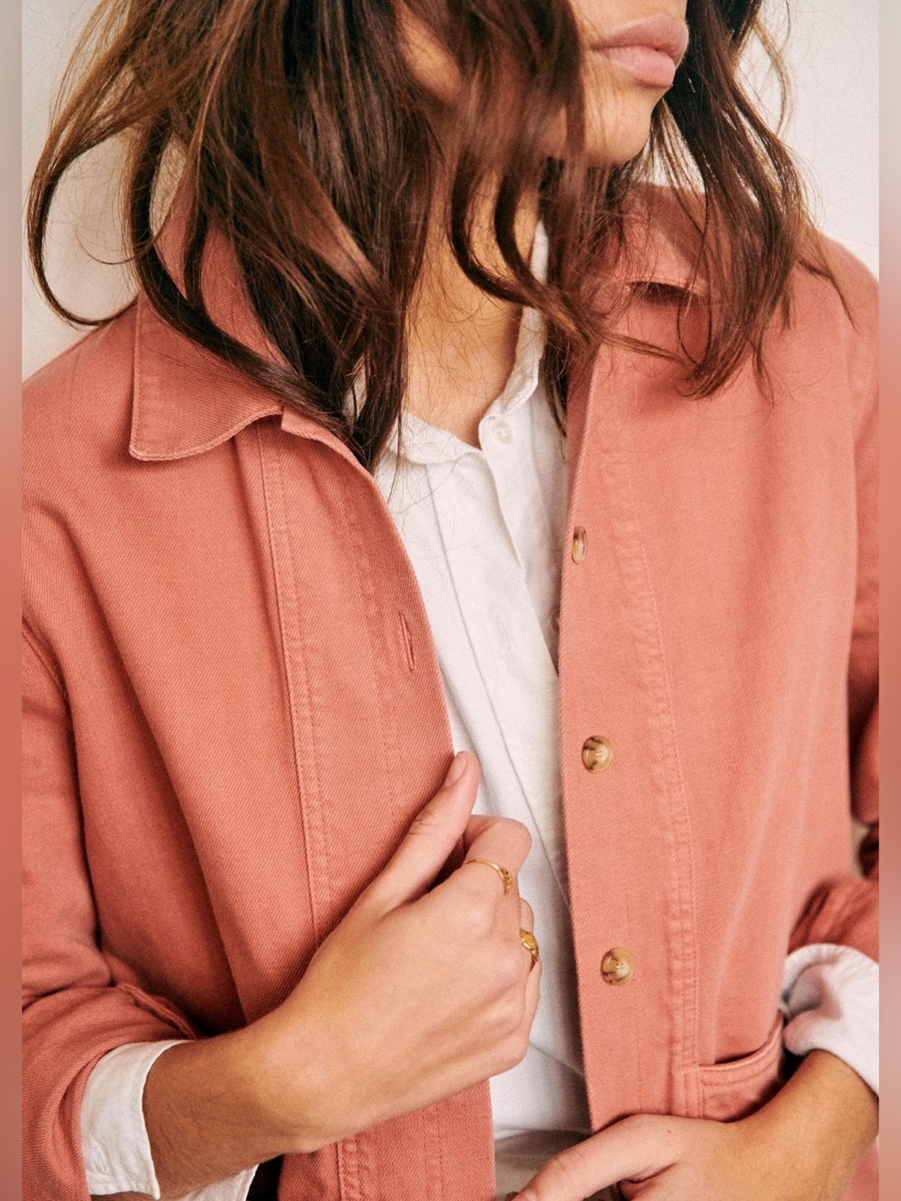 Sezane Will jacket in blush